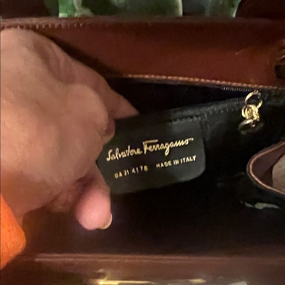 SOLD Two way pre-loved Salvatore Ferragamo Brown Leather with matching Wallet - Picture 10 of 16